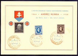 SLOVAKIA - Ruzomberok -  Andrej Hlinka, - 2,50 + 3 Korun - Dif. Perf - 1939 - Covers & Documents