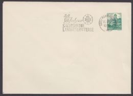 Mi- Nr. PU 13 A1/01, Blankoumschlag, Werbestempel "sächsische Landeslotterie", 1962 - Enveloppes Privées - Oblitérées