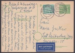 Mi-Nr. P13, Bedarf Mit Pass. Zusatzfr. Per Luftpost - Postcards - Used