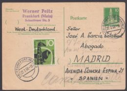 Mi-Nr. P36, Bedarf Mit Pass. Zusatzfr. Nach Spanien, Noch Weitergeleitet - Postcards - Used