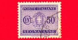 ITALIA - Usato - 1945 - Segnatasse - Stemma Senza Fasci, Senza Filigrana -  50 C. - Portomarken