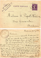 Entier Postal 40 C Semeuse Violet - Cachet De La Ligue Fraternelle Des Enfants - Bordeaux  (115932) - Bijgewerkte Postkaarten  (voor 1995)
