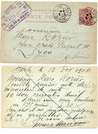 Entier Postal 10 C Semeuse Rose Adressé De Arles  A Lyon (115934) - Bijgewerkte Postkaarten  (voor 1995)