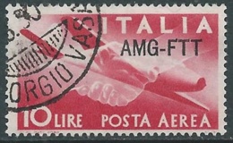 1949-52 TRIESTE A POSTA AEREA USATO CAMPIDOGLIO 10 LIRE - RA24-9 - Poste Aérienne