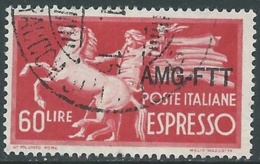 1950 TRIESTE A ESPRESSO USATO 60 LIRE - RA30 - Express Mail