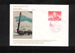 Japan 1975 Space / Raumfahrt Uchinauro Rocket Launching Interesting Cover - Azië