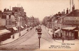 Cpa Reims Avant La Grande Guerre Rue De Vesle. - Reims