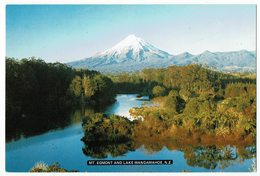 Neuseeland, New Zealand, Mt. Egmont And Lake Mangamahoe - Nieuw-Zeeland