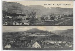 67 ROTHAU-LA-CLAQUETTE . 2 Clichés , édit : G Schmitt Schirmeck , écrite En 1925 , état Extra - Rothau