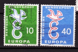 1958  CEPT, Deutsche Bundespost, 2 Werte, Gebraucht - 1958