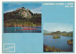 BLED 1966-WORLD ROWING CHAMPIONSHIP, L'AVIRON, Cachet, VESLANJE, Postcard - Aviron