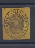 9 CENTS BOYD'S CITY EXPRESS DELIVERY BANK LOCAL STAMP PRIVATE PRIVATPOST STADTPOST POSTE PRIVEE ADLER EAGLE AIGLE - Lokale Post
