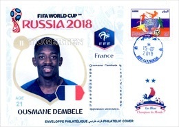 ARGHELIA - Philatelic Cover Ousmane Dembele (11) France FIFA Football World Cup Russia 2018 Fußball Футбол Россия 2018 - 2018 – Rusia