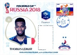 ARGHELIA - Philatelic Cover Thomas LEMAR (8) France FIFA Football World Cup Russia 2018 Fußball Футбол Россия 2018 - 2018 – Rusia