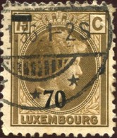 Pays : 286,04 (Luxembourg)  Yvert Et Tellier N° :   258 (o) - 1926-39 Charlotte De Profil à Droite