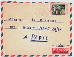 GAGNOA Côte D'ivoire Lettre Dest Dijon Ob 22 5 1955 AOF Yv 67 20 F Banane - Storia Postale