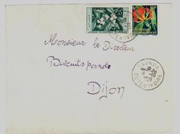 GAGNOA Côte D'ivoire Lettre Dest Dijon Ob 8 10 1959 AOF Yv 62 68 15 F Café 10 F Gloriosa - Covers & Documents