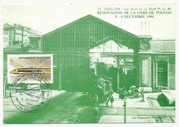 FRANCE - Carte Postale - Rénovation De La Gare De Toulon - 8 Dec 1984 - Trains