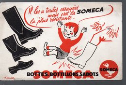 Buvard SOMECA (illustré Francis)   Bottes Caoutchouc  (PPP11269) - Chaussures