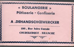 Coudekerque (59 Nord) Buvard DEHANDSCHOEWERCKER  Boulangerie  (PPP11270) - Lebensmittel