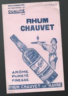 Le Havre (76 Seine Maritime) Buvard RHUM CHAUVET  (PPP11276) - Liqueur & Bière