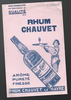 Le Havre (76 Seine Maritime) Buvard RHUM CHAUVET  (PPP11276) - Liquor & Beer