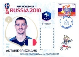 ARGHELIA - Philatelic Cover Antoine Griezmann (7) France FIFA Football World Cup Russia 2018 Fußball Футбол Россия 2018 - 2018 – Rusia