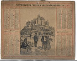 CALENDRIER De 1903 - Format 26.5 X 21 Cm - 3 Feuillets Au Verso De La Gironde - Tamaño Grande : 1901-20