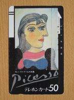 Japon Japan Free Front Bar, Balken Phonecard  / 110-6551 / Picasso - Peinture