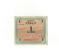 1 Lira Issued In Italy  - Allied Military Currency - Kilowaar - Bankbiljetten