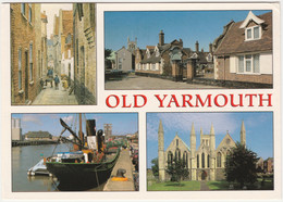 Old Yarmouth, Norfolk Multiview. The Rows, The Lydia Eva. - Great Yarmouth