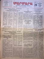 Nor Marmara 28 January 1989 [Armenian Newspaper; Istanbul; Turkey] - Sonstige & Ohne Zuordnung