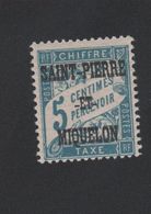 St Pierre Et Miquelon Taxe N° 10 Gomme Avec Charnière - Neufs