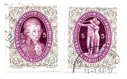 AUSTRIA 1991 Mozart Bicentenary Singles Ex Block, Used.  Michel 2021-22 - Used Stamps
