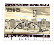AUSTRIA 1981 WIPA 1981 Single Ex Block, Used.  Michel 1665 - Used Stamps