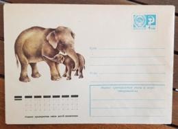 RUSSIE-ex URSS Elephants, Elephant, Elefante, Entier Postal émis En 1977 Neuf - Elefanti