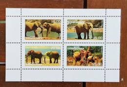 RUSSIE- Ex URSS, Elephants, Elephant.Feuillet 4 Valeurs émis En 1998. MNH, Neuf Sans Charniere - Elefanten