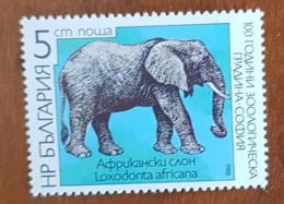 BULGARIE, Elephants, Elephant. Yvert N°3168 Neuf Sans Charniere. MNH. Emis En 1988 - Elephants
