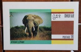 DHUFAR, Elephants, Elephant. 1 Feuillet Neuf Sans Charniere. MNH - Elefanti