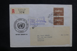 NATIONS UNIES - Enveloppe En Recommandé De Genève Pour La Belgique En 1968 - L 38727 - Briefe U. Dokumente