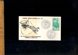 Timbre Poste Fusée Sur Enveloppe Journée Portes Ouvertes BA 278 Aéronotique Militaire Aviation Amberieu En Bugey 1970 - Collectors