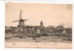 - 1351 -    KNOKE SUR MER  Panorama Eglise Et Moulin - Knokke