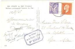 ROSCOFF  Finistère Carte Postale Iris 1,20 F Yv 651 Dulac 30 C  Yv 683 Ob 1946 - Lettres & Documents