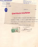 19 - TULLE-RARE  LETTRE PIERRE PEYRAFORT- CONCESSIONNAIRE AUTOMOBILES CITROEN- JEAN JUILLARD CONDAT - 1933 - Cars