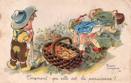 CPA, Roger Levasseur, Comment Qu'elle Est La Parisienne !, Ramassant Des Patates - Levasseur, Roger