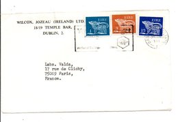 IRLANDE EIRE AFFRANCHISSEMENT COMPOSE SUR DEVANT DE LETTRE POUR LA FRANCE 1981 - Other & Unclassified