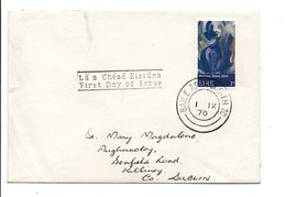 IRLANDE EIRE LETTRE FDC INTERIEURE 1970 - Storia Postale