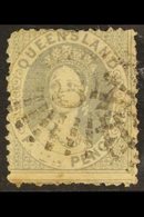 QUEENSLAND 1866-67 4d Grey- Lilac With "FOUR" MISSING, SG 56b, Used With The Variety Clear, Usual Imperfections But A Pl - Otros & Sin Clasificación