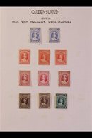 QUEENSLAND 1886 High Values On Thick Paper (SG 157/161) A Group Of Mint Examples, 2s Blues (2, 1 With Thin & 1 No Gum),  - Other & Unclassified