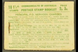 1927 PART BOOKLET 2s3d Green On Pale Green Booklet, SG SB20, If Complete, Should Contain 18 X 1½d Stamps (SG 96), Actual - Andere & Zonder Classificatie
